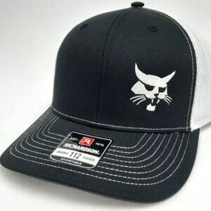Bobcat Skid Steer Richardson 112 Mesh Snapback Cap Hat Embroidered